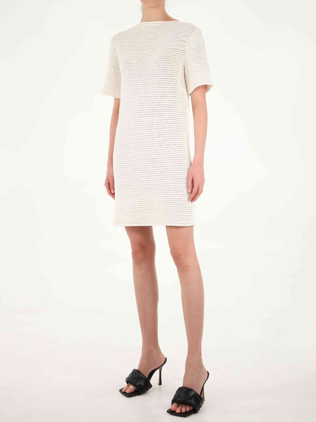 Bottega Veneta Women Crochet White Dress