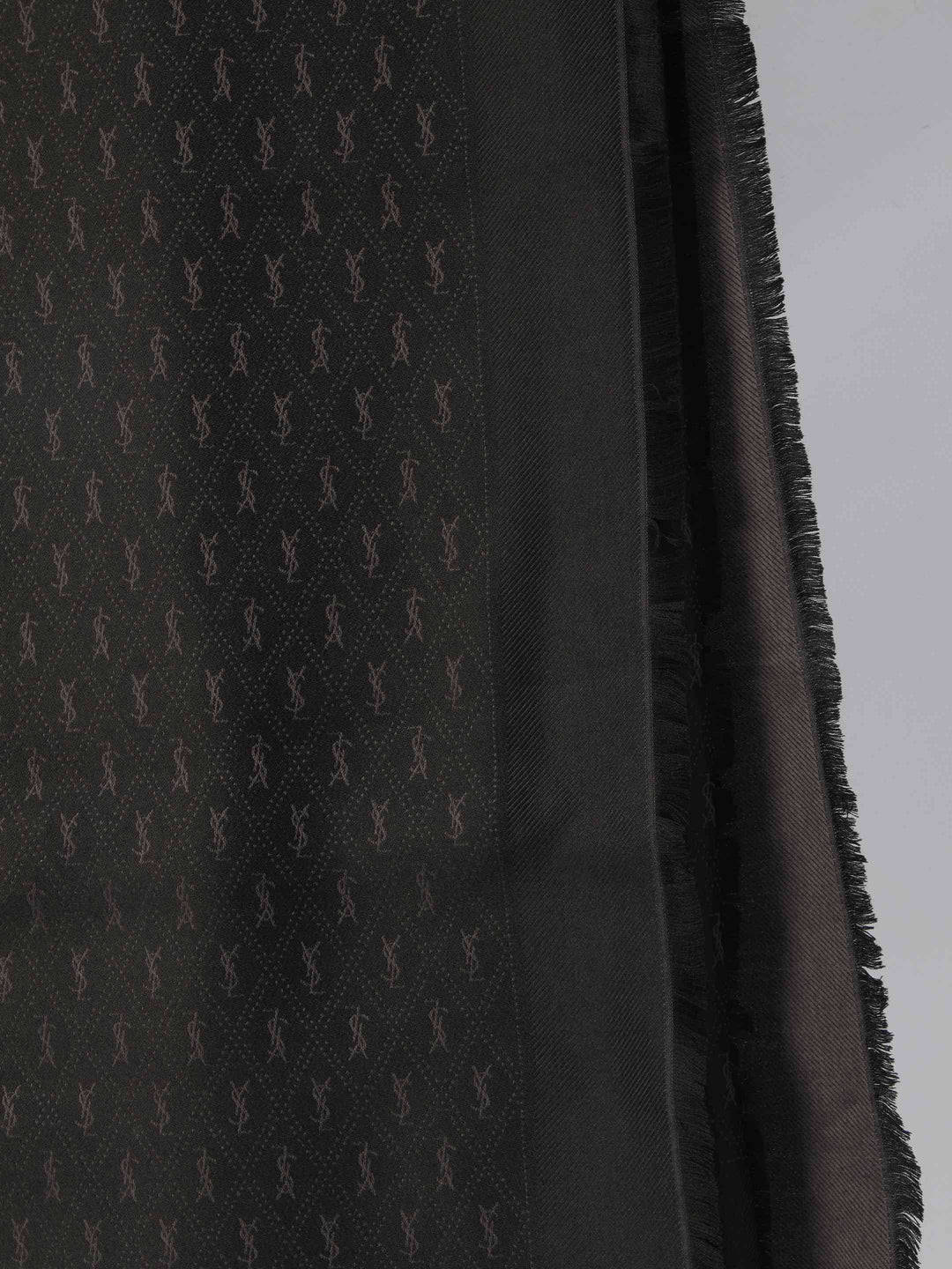 Saint Laurent Men Large Scarf With Ysl Monogram