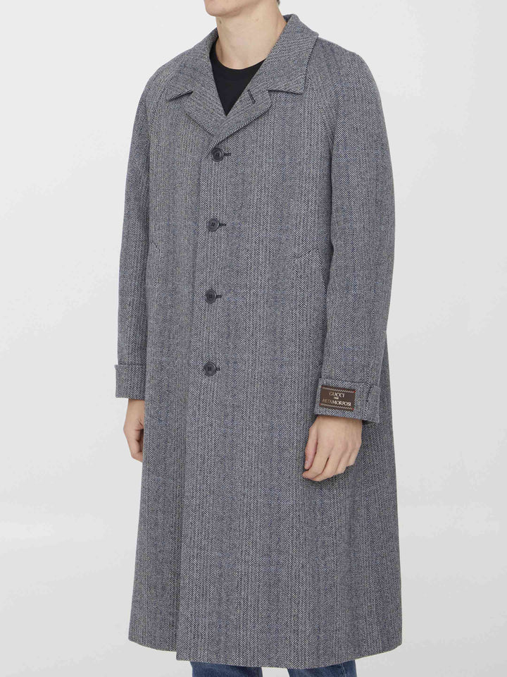 Gucci Men Houndstooth Coat