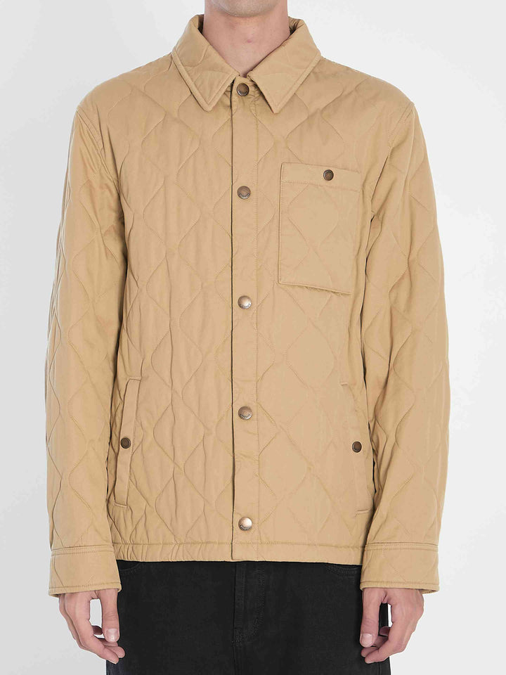 Burberry Men Quilted Gabardine Jacket