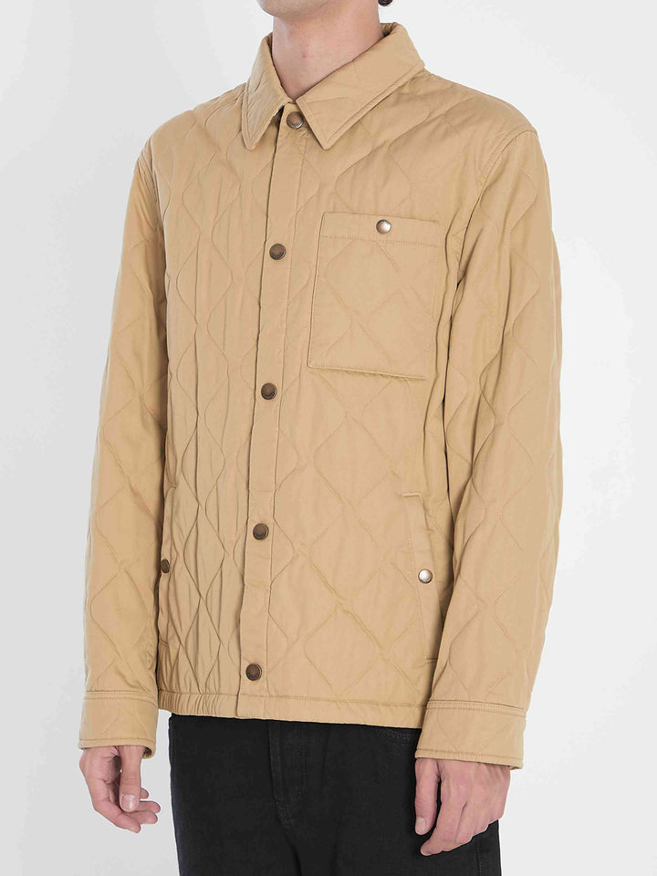 Burberry Men Quilted Gabardine Jacket