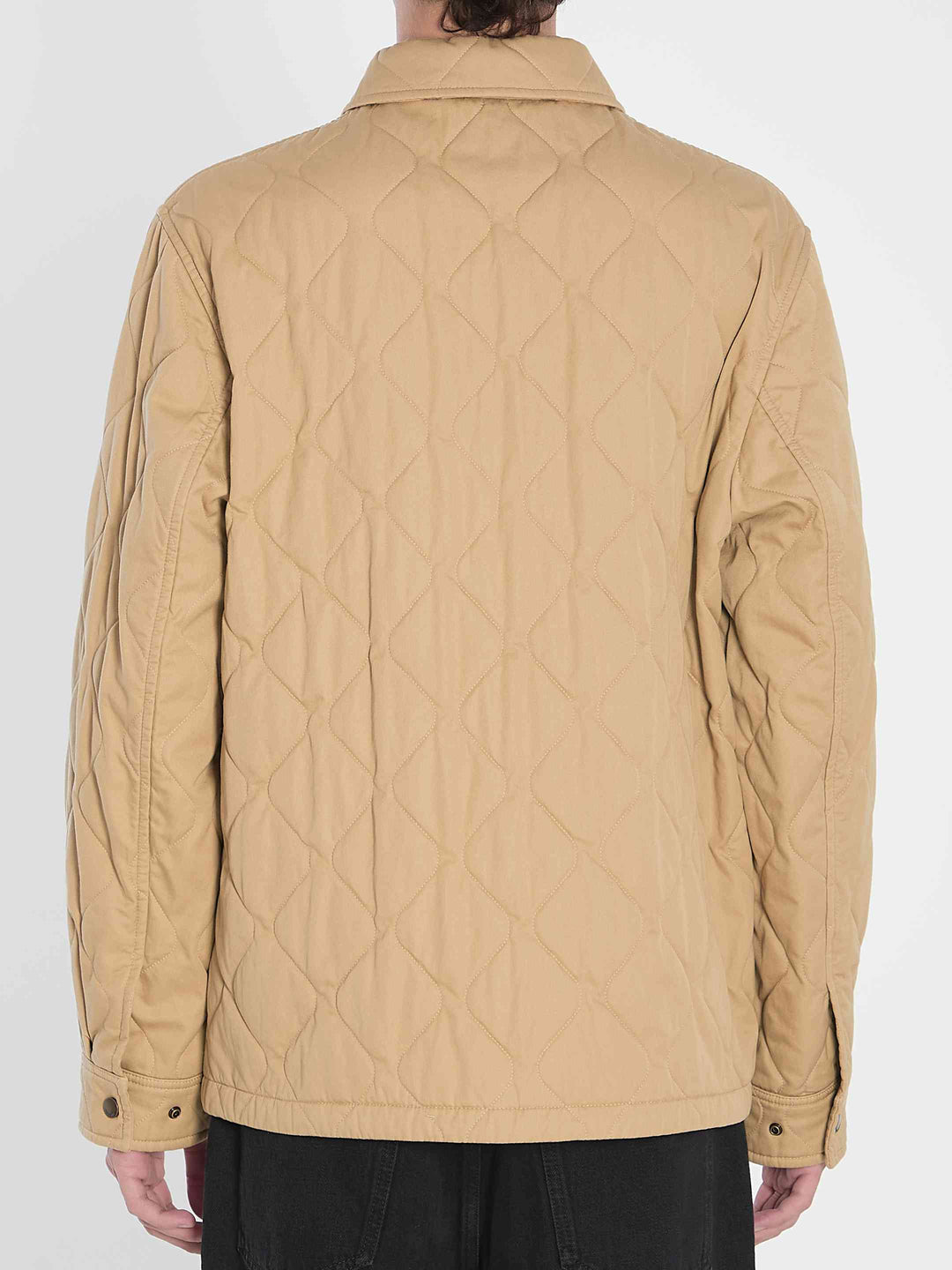 Burberry Men Quilted Gabardine Jacket