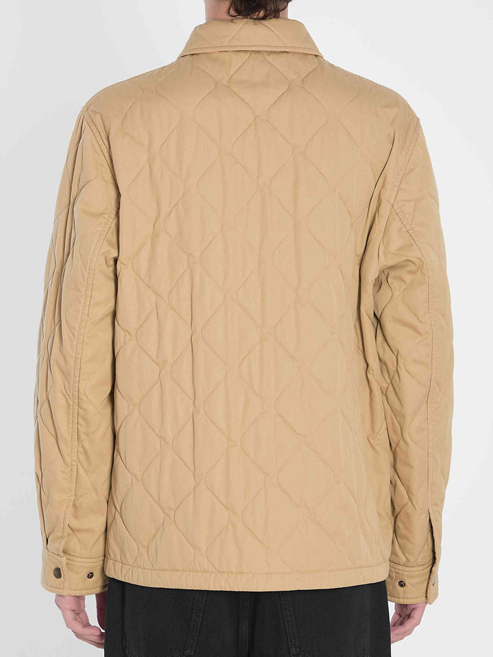 Burberry Men Quilted Gabardine Jacket