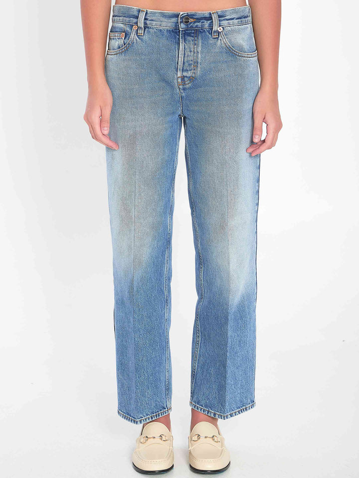 Gucci Women Straight-Cut Jeans