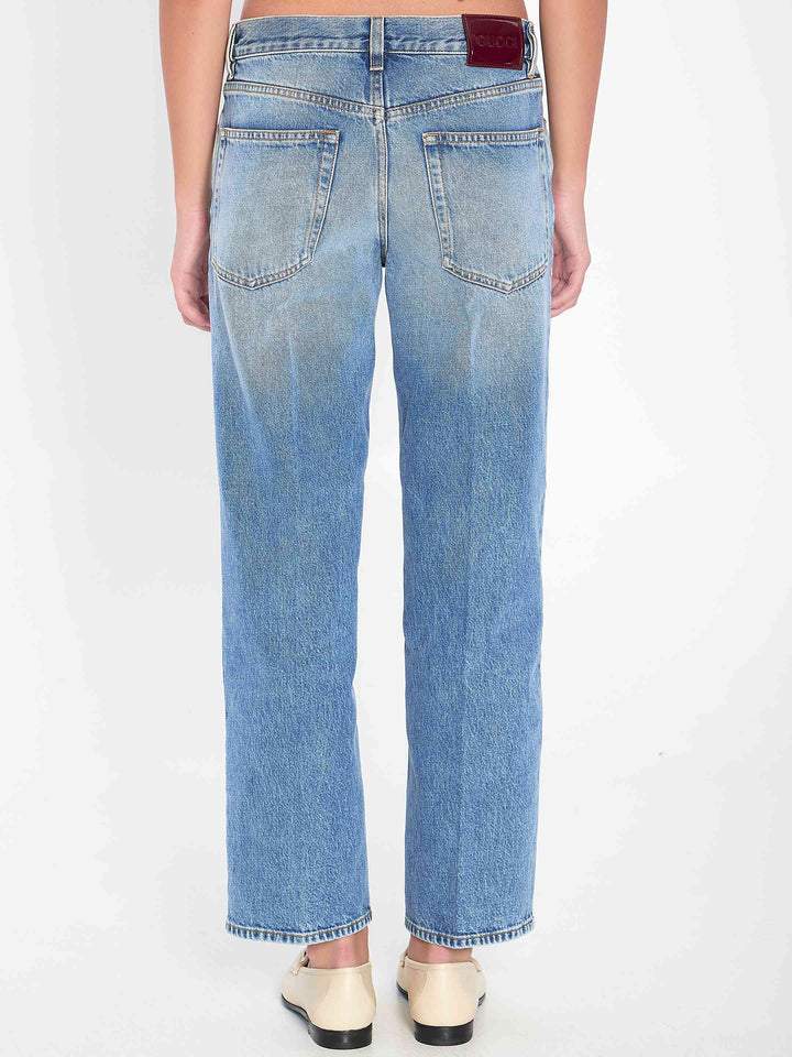 Gucci Women Straight-Cut Jeans
