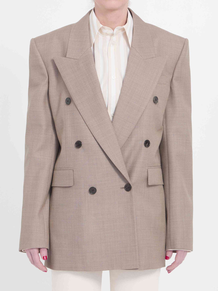 Saint Laurent Women Wool Double-Breasted Jacket