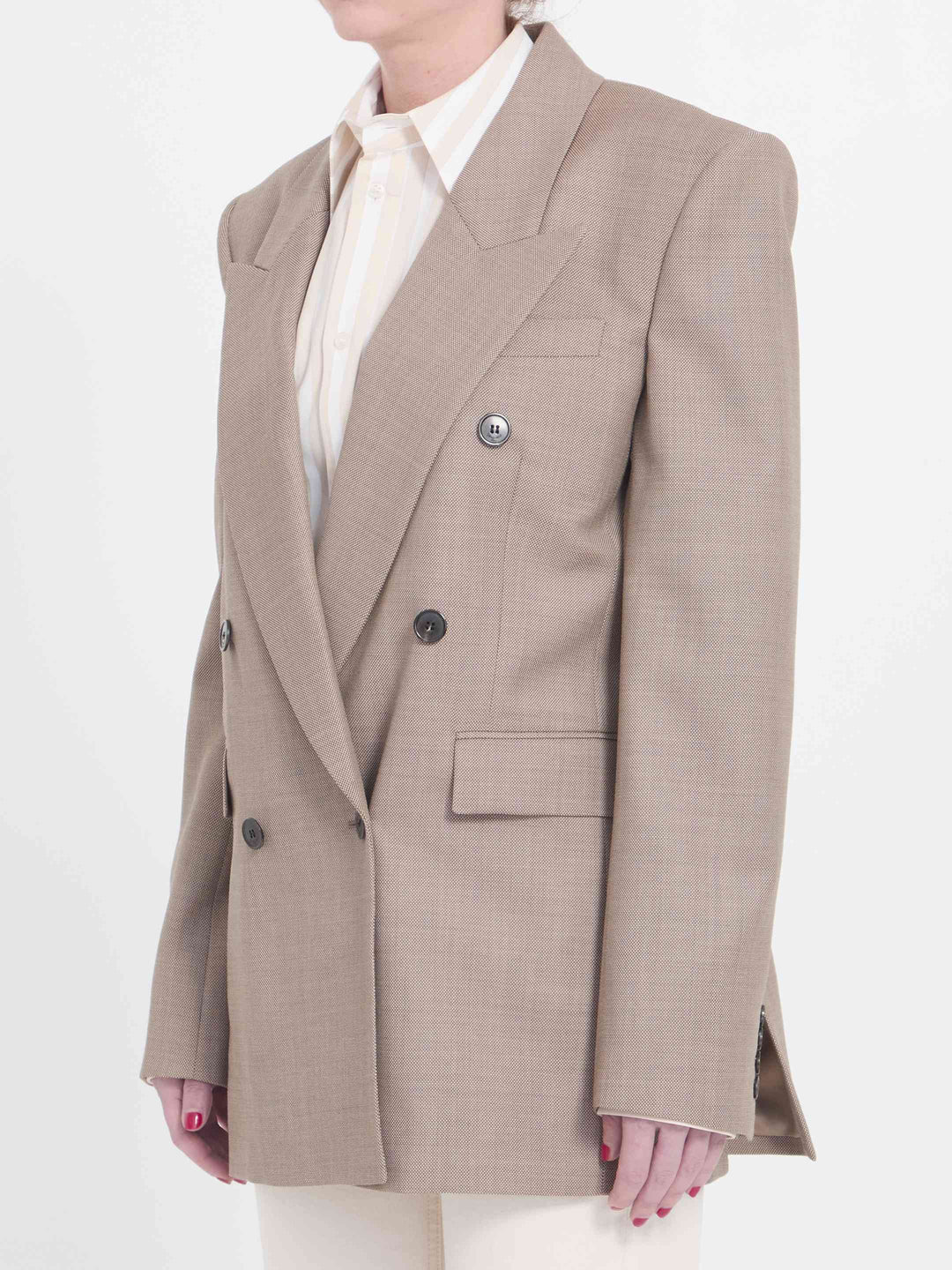 Saint Laurent Women Wool Double-Breasted Jacket