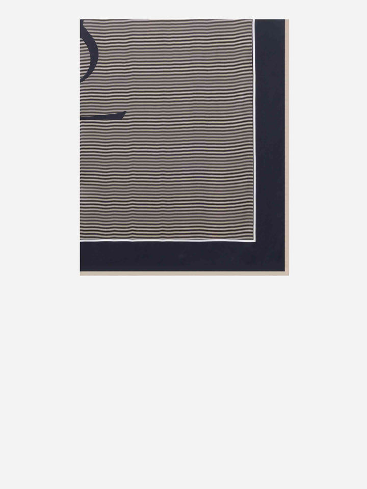 Saint Laurent Women Cassandre Striped Stole