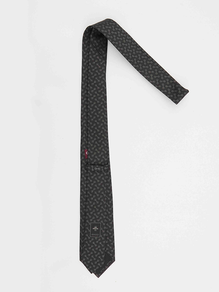 Gucci Men Tie With Horsebit