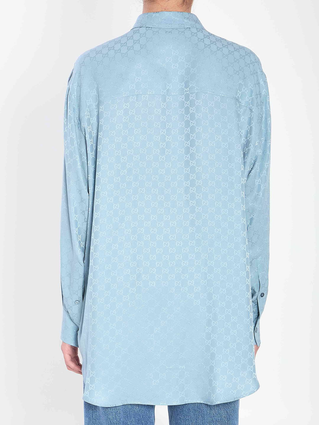 Gucci Women Shirts Light Blue