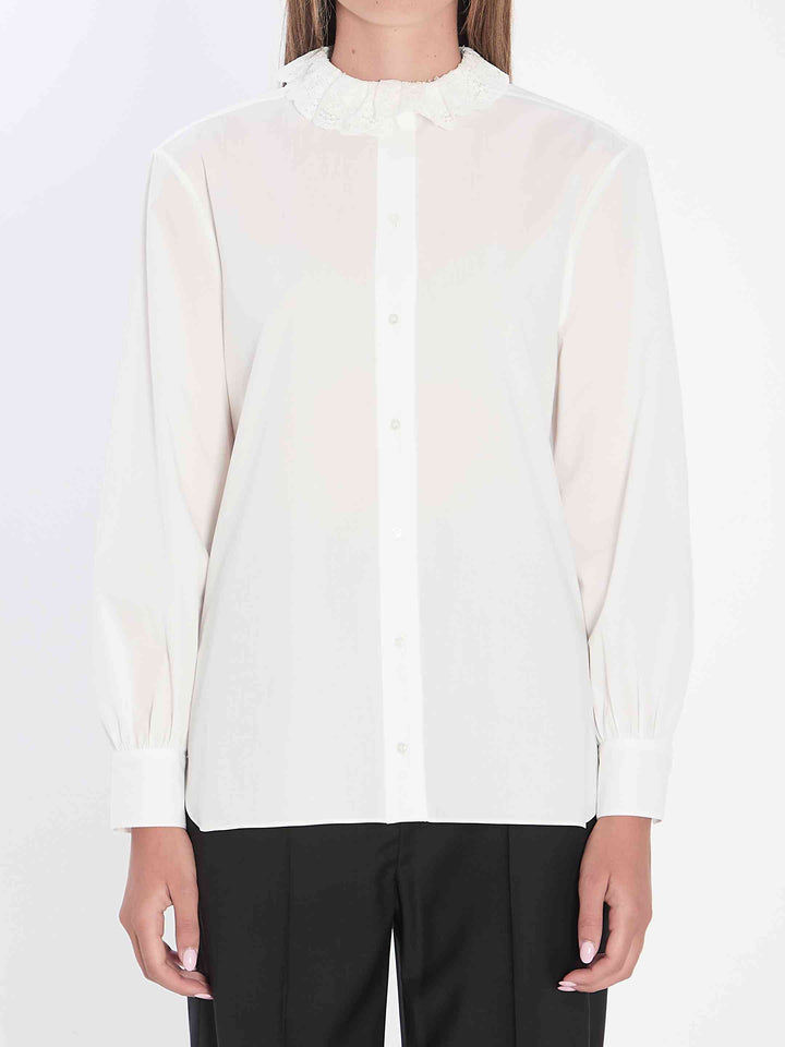 Saint Laurent Women Shirt In Cotton Poplin
