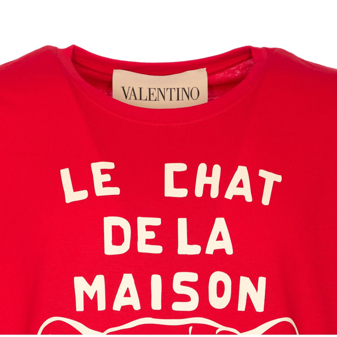 Valentino Garavani Men Le Chat De La Maison Print T-Shirt