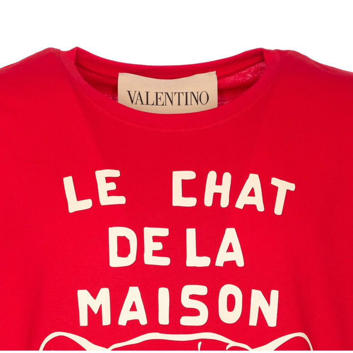 Valentino Garavani Men Le Chat De La Maison Print T-Shirt