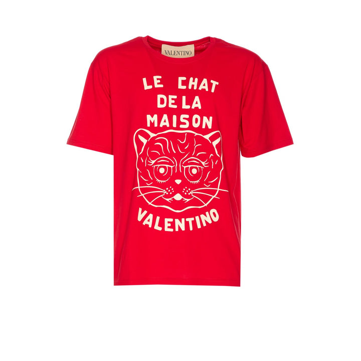 Valentino Garavani Men Le Chat De La Maison Print T-Shirt