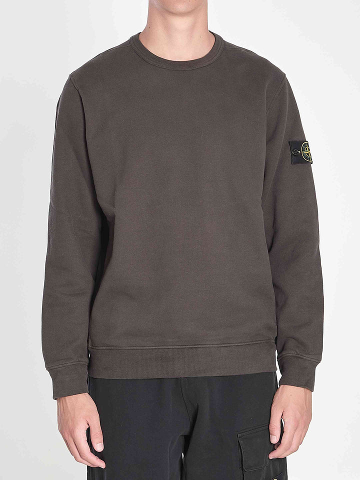 Stone Island Men Fleece Sweatshirt In Organic Cotton