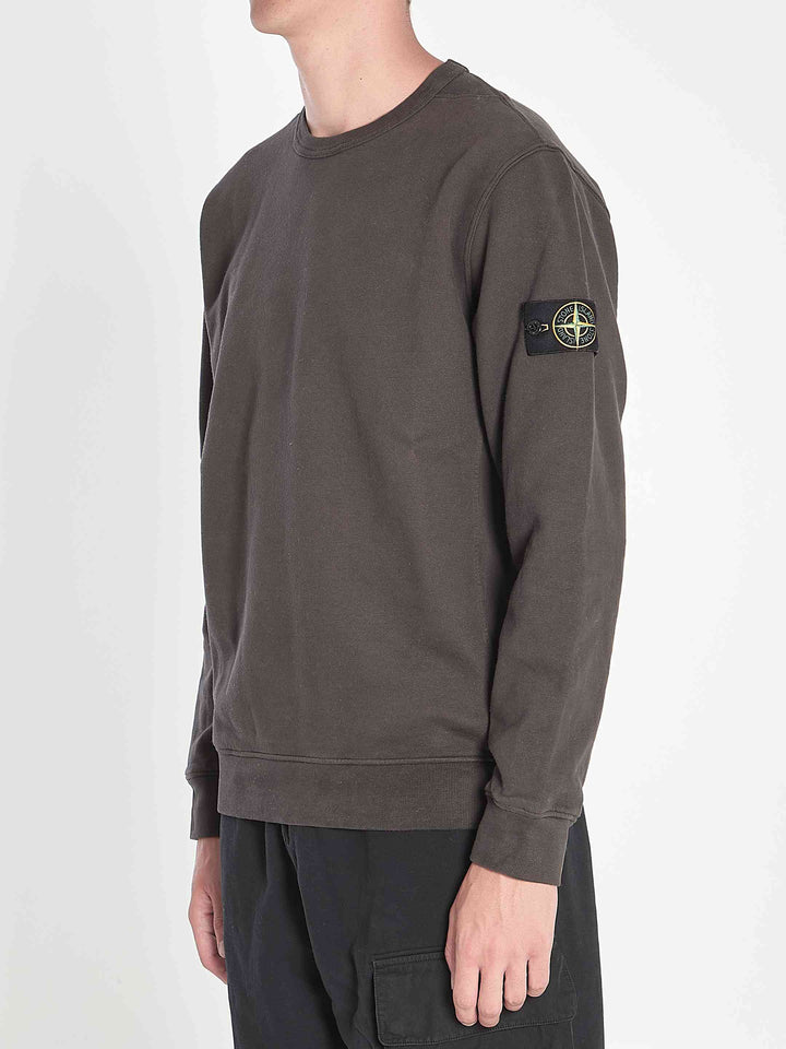 Stone Island Men Fleece Sweatshirt In Organic Cotton
