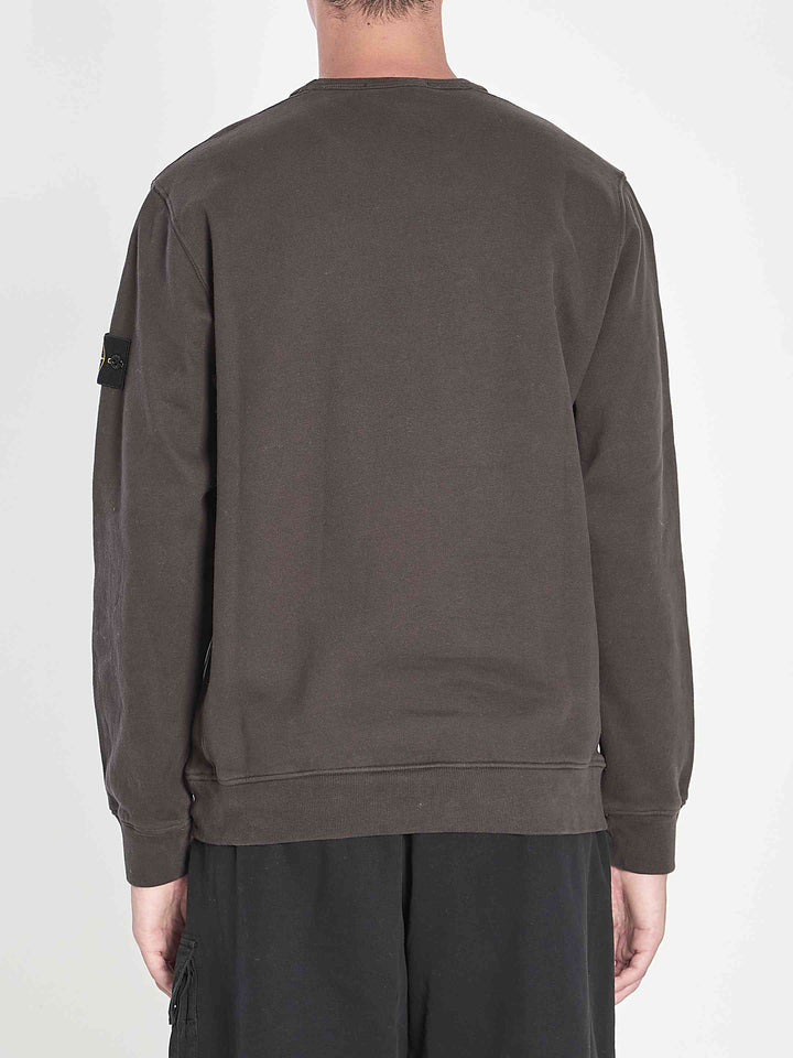 Stone Island Men Fleece Sweatshirt In Organic Cotton