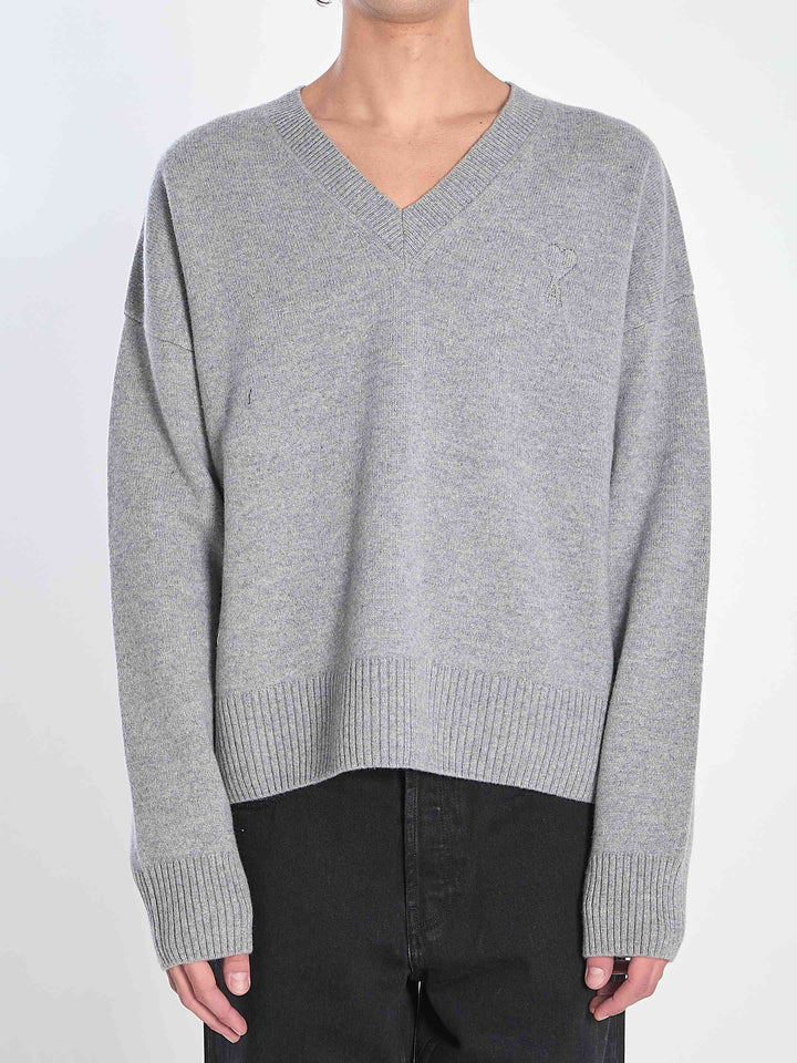 Ami Paris Men V-Neck Sweater