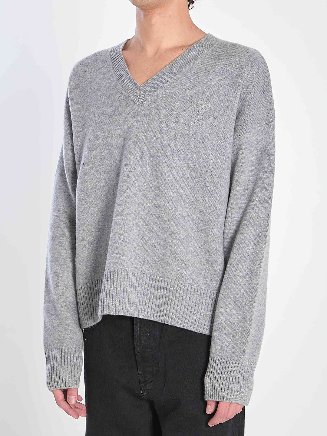 Ami Paris Men V-Neck Sweater