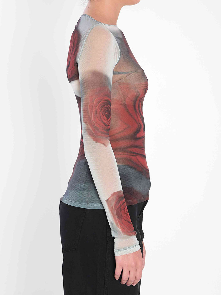 Jean Paul Gaultier Women Blurry Roses Top