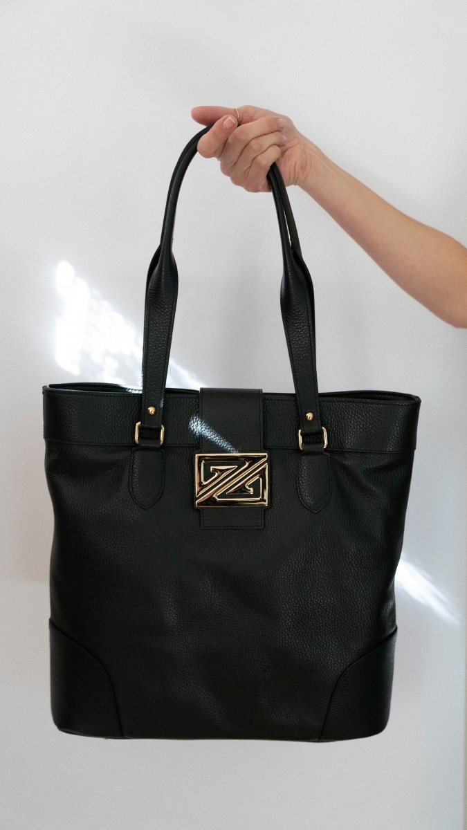 Zoey Bag - Leather Tote Bag for Work & Travel – Italian Genuine Leather - Made in Italy