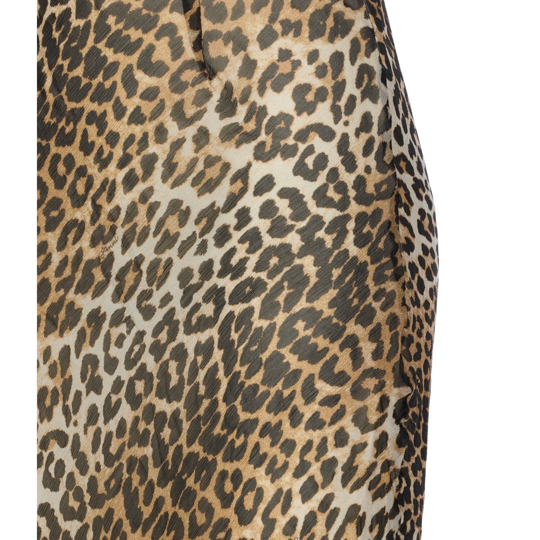 Ganni Women Leopard Print Dress