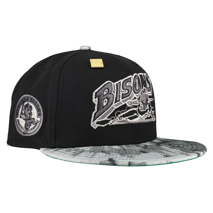 Buffalo Bisons Liquid Metal Swinging Bison Patch 59Fifty Fitted Hat