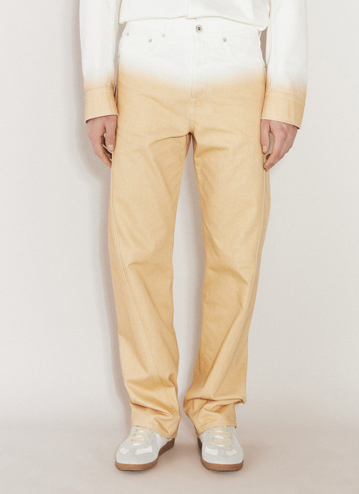 Lanvin Men Gradient-Effect Twisted Jeans