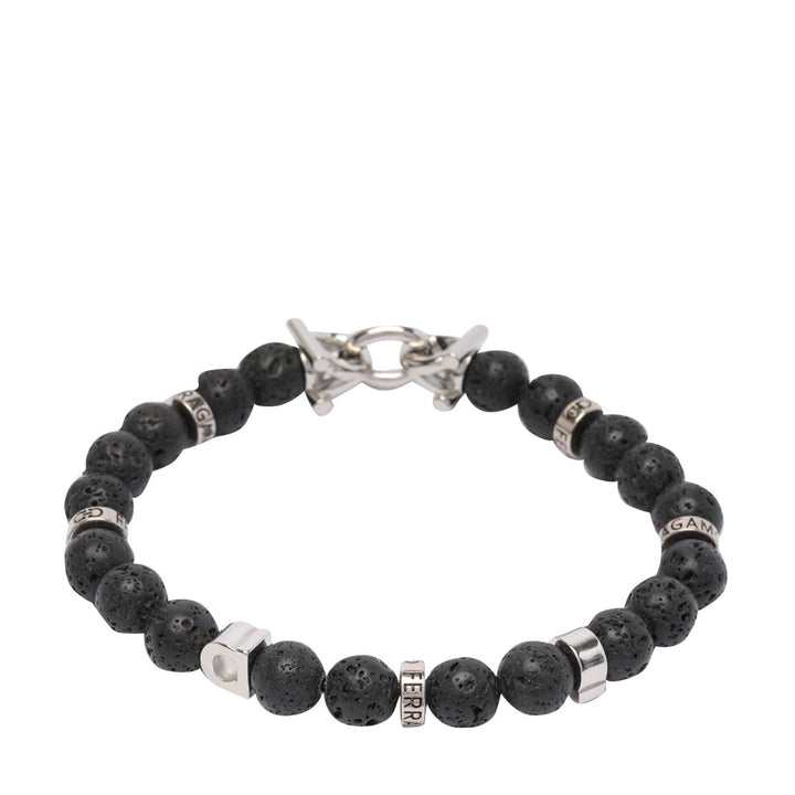 Ferragamo Men Logo Beads Bracelet