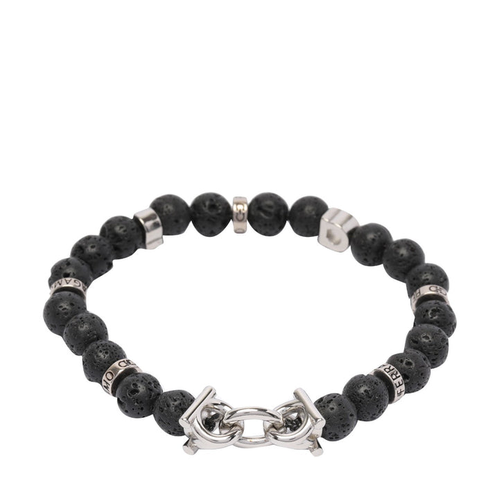 Ferragamo Men Logo Beads Bracelet