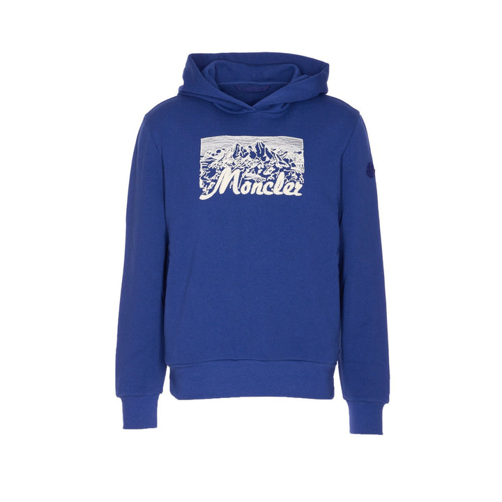 Moncler Men Logo Hoodie With Mountain Print