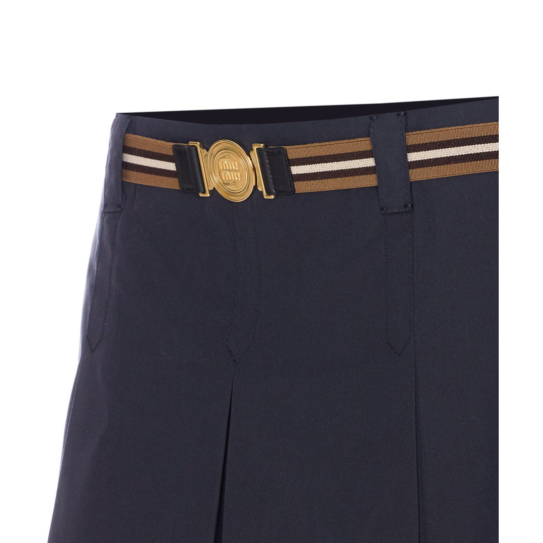 Miu Miu Women Logo Mini Skirt