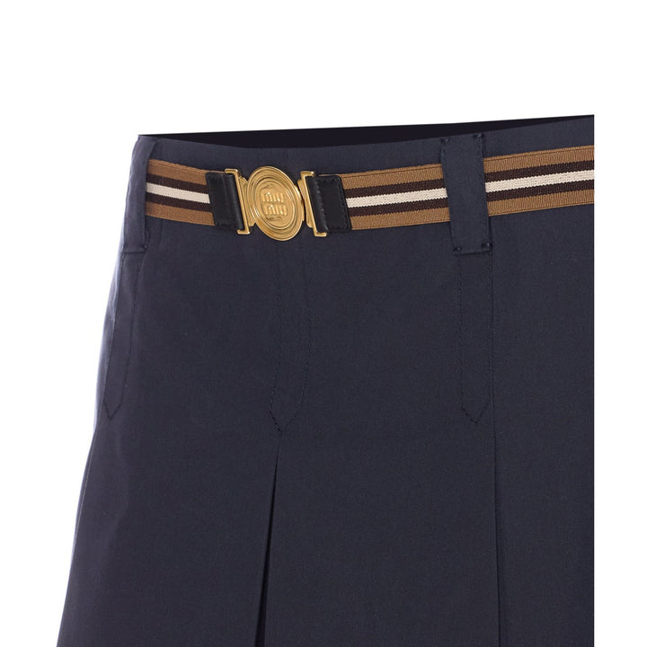 Miu Miu Women Logo Mini Skirt