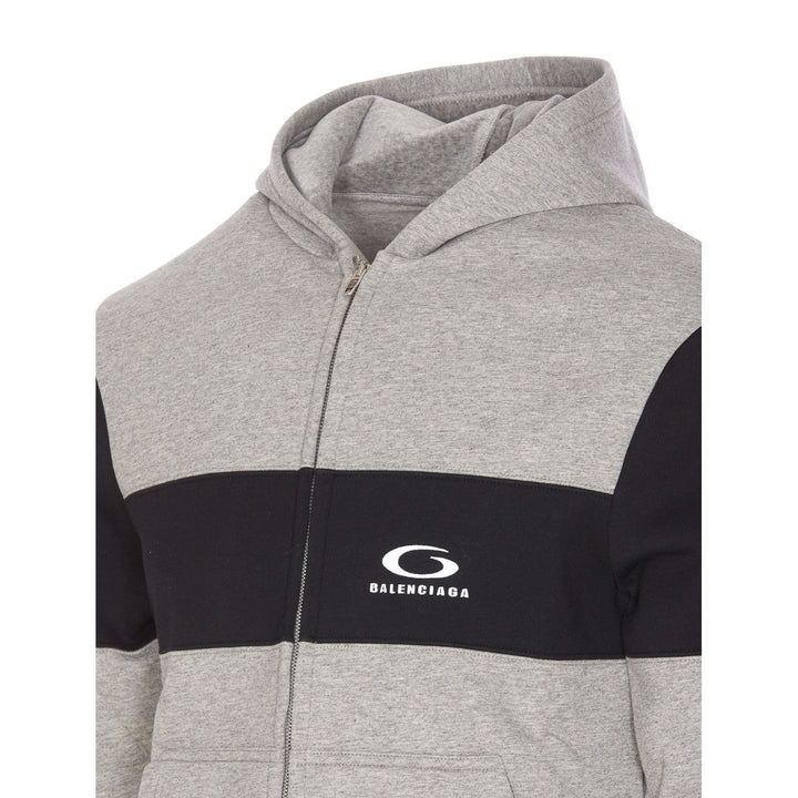 Balenciaga Men Loop Sports Icon Logo Zip Hoodie