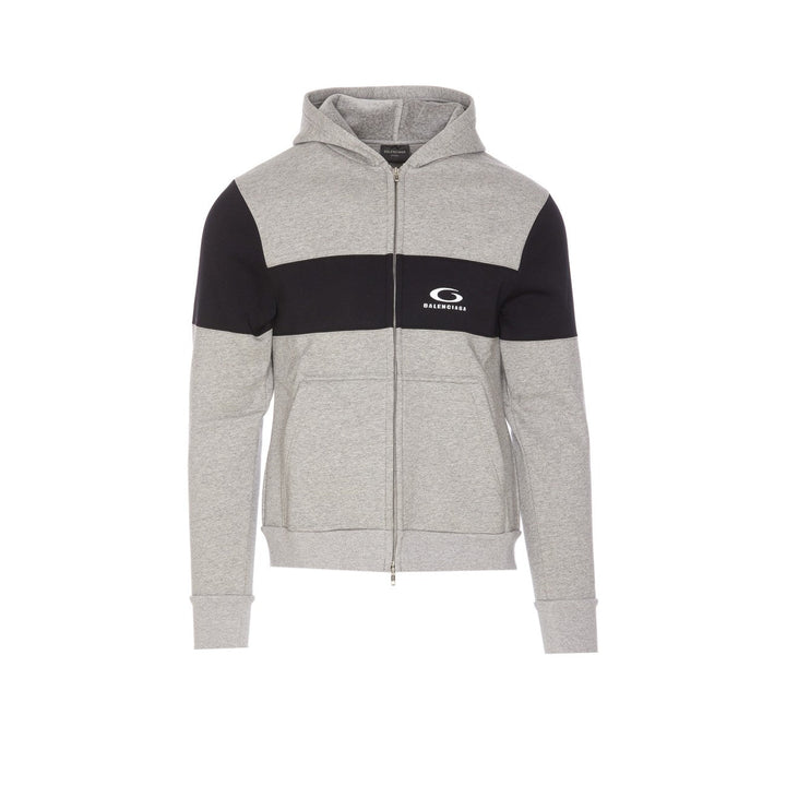 Balenciaga Men Loop Sports Icon Logo Zip Hoodie