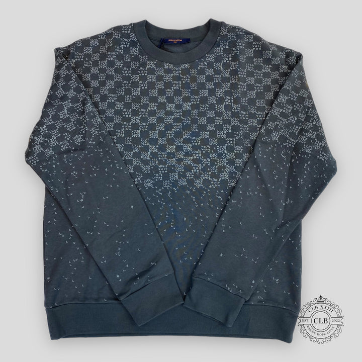 LOUIS VUITTON DAMIER SPREAD PRINTED SWEATSHIRT - GREY