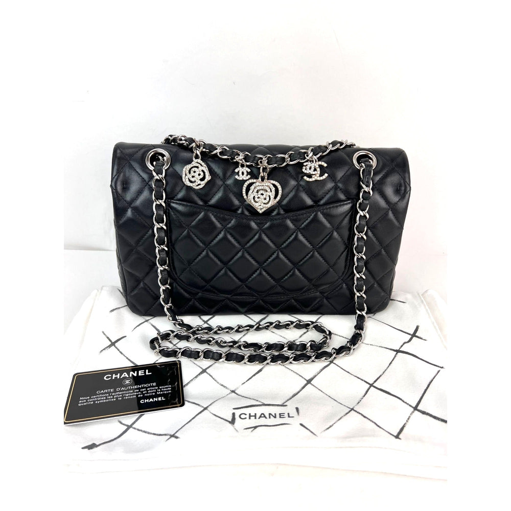 Chanel Quilted Lambskin Valentine Medium Single Flap black bag – STORE 7994