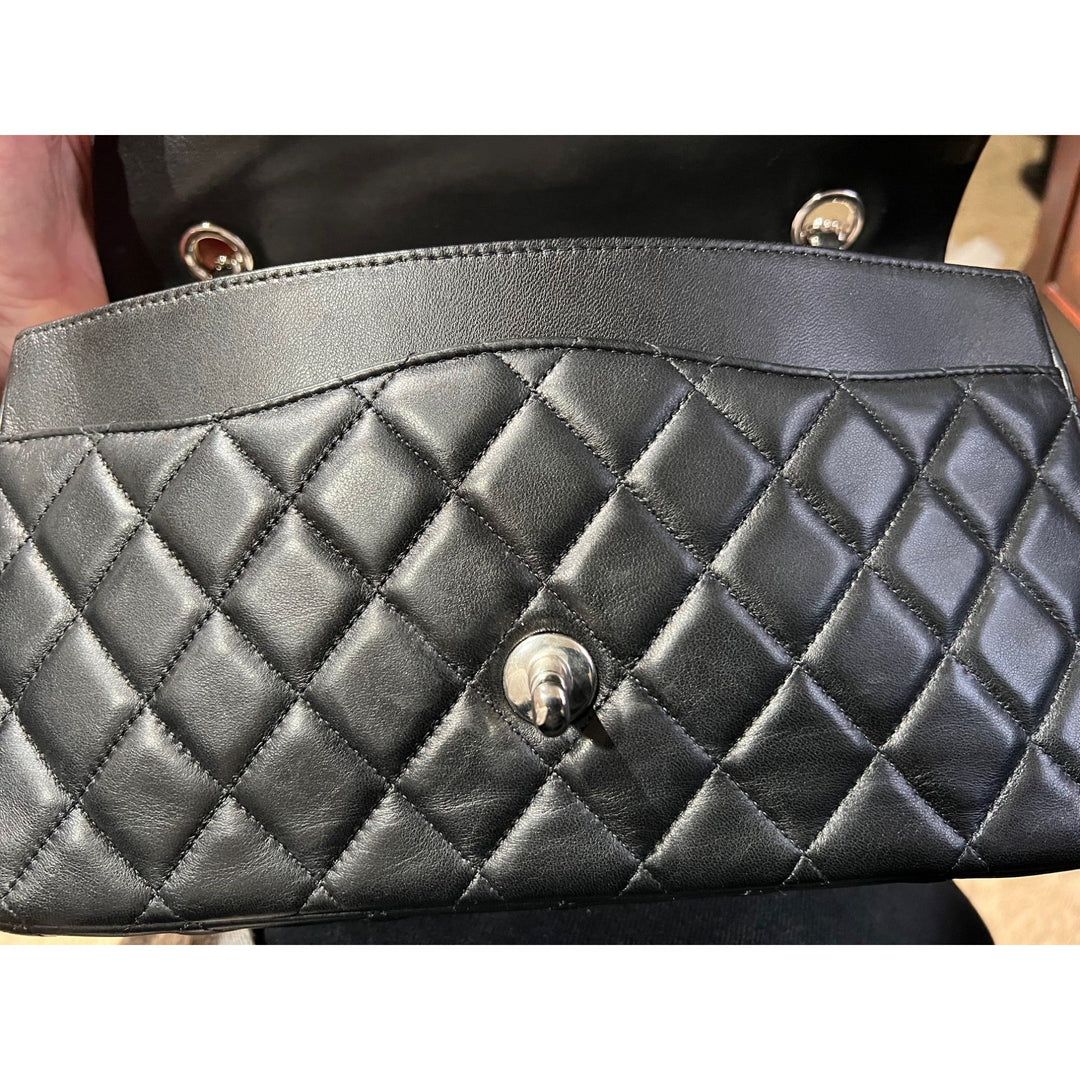 Chanel Quilted Lambskin Valentine Medium Single Flap black bag – STORE 7994