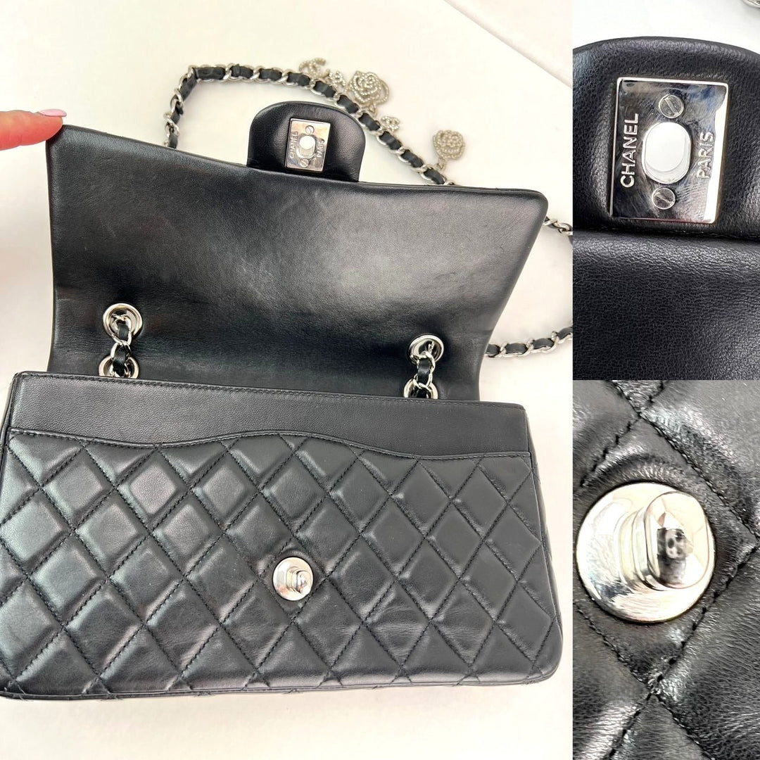 Chanel Quilted Lambskin Valentine Medium Single Flap black bag – STORE 7994