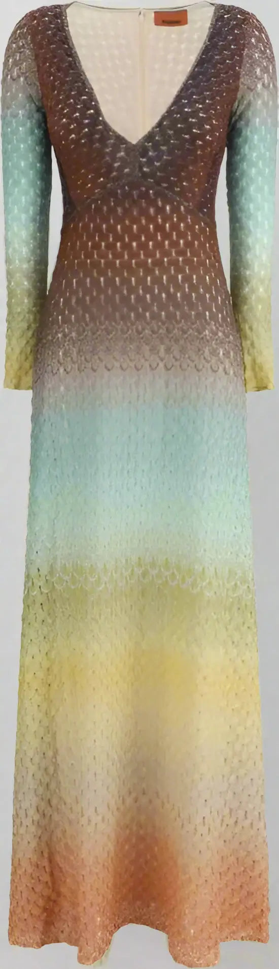 MISSONI multicolor Lurex long Dress made in Italy