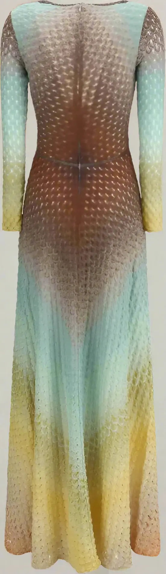 MISSONI multicolor Lurex long Dress made in Italy