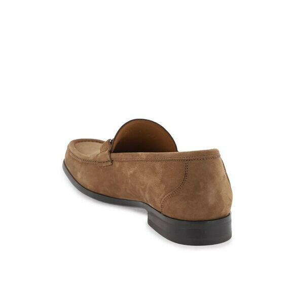Ferragamo Men Nabuk Gancini Loafers