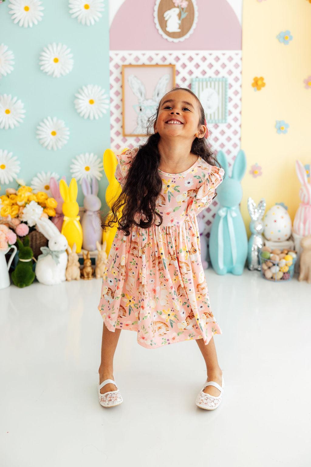 Chicks &amp; Bunnies Ruffle Twirl Dress