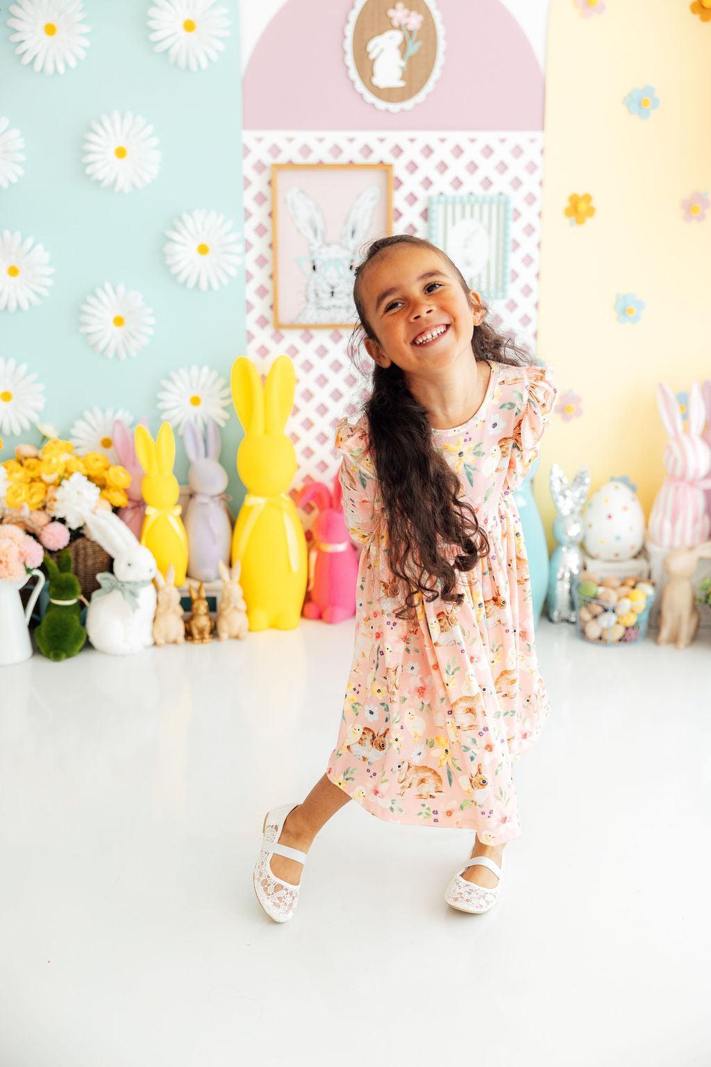 Chicks &amp; Bunnies Ruffle Twirl Dress