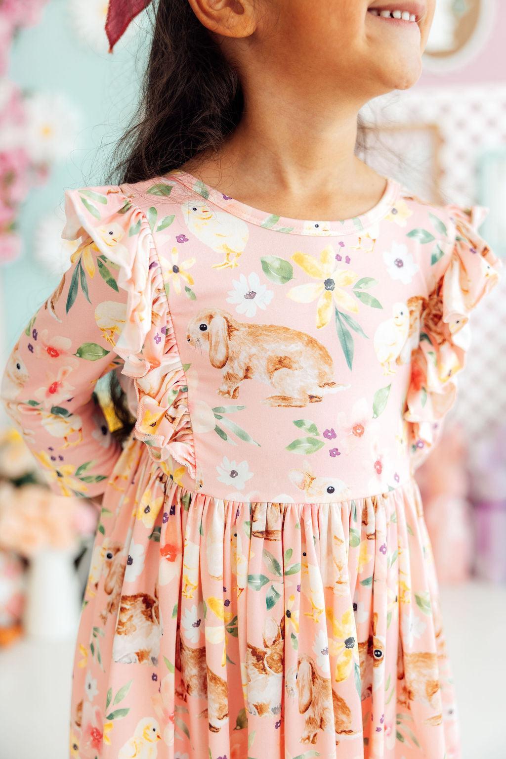 Chicks &amp; Bunnies Ruffle Twirl Dress