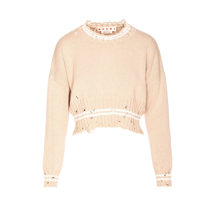 Marni Women Marni Logo Crop Sweater