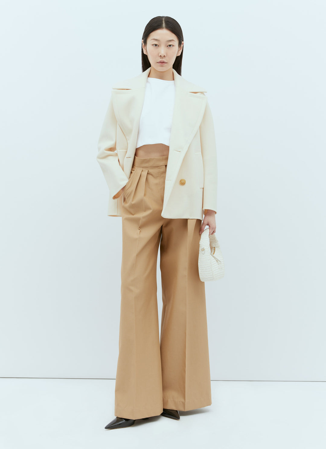 Max Mara Women Wool And Cashmere Pea Coat