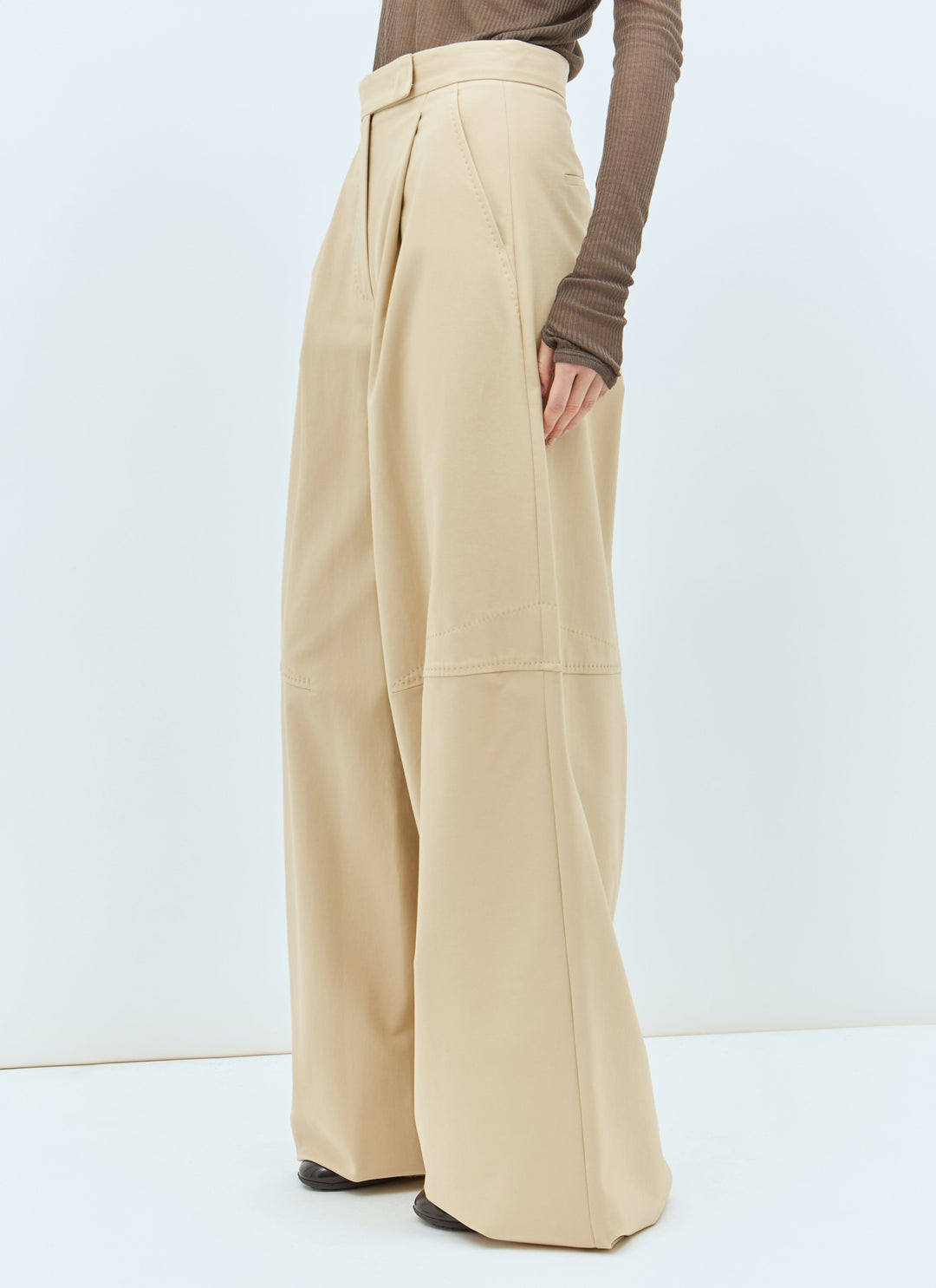 Max Mara Women Wide Leg Stretch Pants