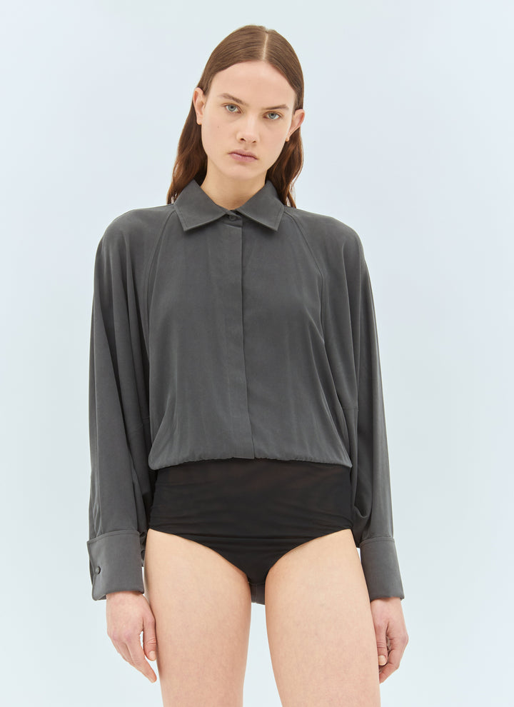 Max Mara Women Silk Bodysuit Shirt