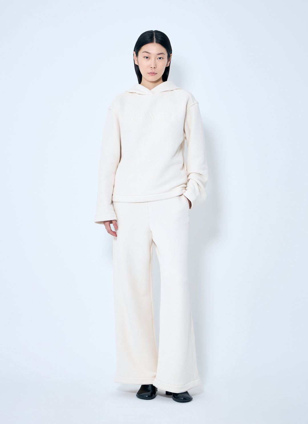 Max Mara Women Logo Embroidery Hooded Sweatshirt